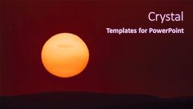  Presentation with summer sun - PPT theme enhanced with sun-disc-with-spots background and a wine colored foreground