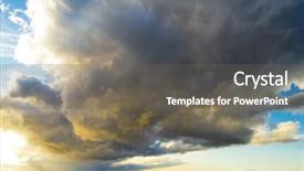  Presentation with divine - Beautiful presentation featuring sun divine stormy skies backdrop and a gray colored foreground