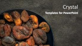  Presentation with black paper - Beautiful presentation featuring sun-dried-apricots-fruits backdrop and a dark gray colored foreground