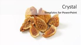  Presentation with seedling sun - Amazing slides having sun dried figs on white backdrop and a  colored foreground