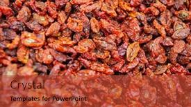  Presentation with italy food - PPT theme featuring sun-dried-tomatoes-sold background and a red colored foreground
