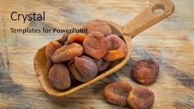  Presentation with apricot - Presentation theme with sun dried turkish apricot background and a coral colored foreground