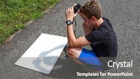  Presentation with eclipse - Cool new slides with sun during a solar eclipse backdrop and a gray colored foreground