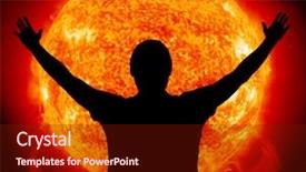  Presentation with worship - Theme with sun element of design background and a tawny brown colored foreground