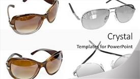  Presentation with sun - Amazing PPT theme having sun-glasses-on-the-white backdrop and a white colored foreground