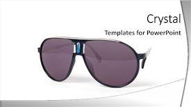  Presentation with sun - Colorful slide deck enhanced with sun glasses on the white backgrounds backdrop and a white colored foreground