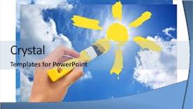  Presentation with inspiration - PPT layouts featuring sun in sky conceptual design background and a light blue colored foreground