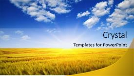  Presentation with blue plain - Beautiful PPT theme featuring sun in the blue backdrop and a  colored foreground
