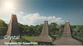  Presentation with primitive - Audience pleasing slides consisting of sun-light-at-high-straw backdrop and a tawny brown colored foreground