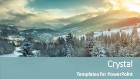  Presentation with winter blue - Presentation theme with sun light at winter background and a light blue colored foreground