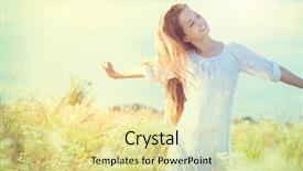  Presentation with free nature - Colorful slides enhanced with sun light glow sun free backdrop and a blonde colored foreground