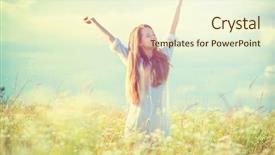  Presentation with free nature - Cool new presentation theme with sun light glow sun free backdrop and a cream colored foreground