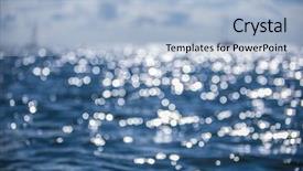  Presentation with light abstract - Cool new PPT theme with sun light reflections on blue backdrop and a light blue colored foreground