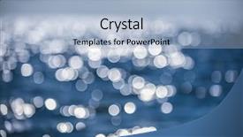  Presentation with aqua - Slides enhanced with sun light reflections on blue background and a light blue colored foreground