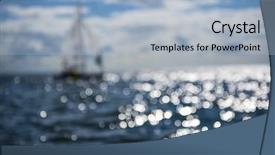  Presentation with aqua - Audience pleasing slides consisting of sun light reflections on blue backdrop and a light blue colored foreground