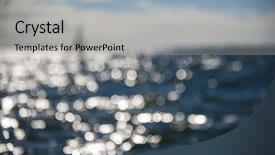  Presentation with aqua - PPT layouts consisting of sun light reflections on blue background and a  colored foreground