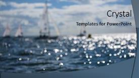  Presentation with light abstract - Theme having sun light reflections on blue background and a  colored foreground