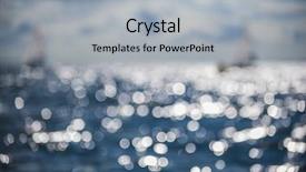  Presentation with abstract light - Beautiful slides featuring sun light reflections on blue backdrop and a  colored foreground