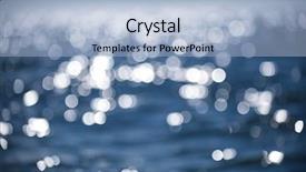  Presentation with water sun - Audience pleasing slide deck consisting of sun light reflections on blue backdrop and a  colored foreground