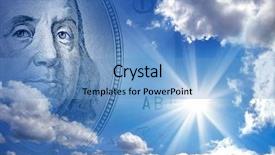  Presentation with pencils blue one yellow - Cool new slides with sun money - conceptual image of one hundred backdrop and a teal colored foreground