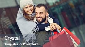  Presentation with paper bag vs plastic bags - Audience pleasing presentation theme consisting of sun money - portrait of happy couple backdrop and a gray colored foreground