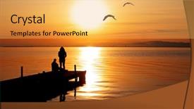  Presentation with scenery - Audience pleasing presentation theme consisting of sun moon - enjoying the scenery backdrop and a yellow colored foreground