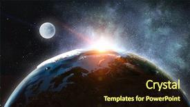  Presentation with moon - Theme having sun moon - our unique world background and a wine colored foreground