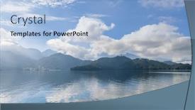  Presentation with moon - Presentation with sun-moon-lake-in-nantou background and a light blue colored foreground