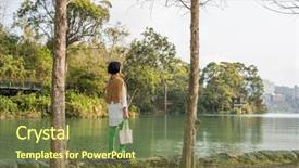  Presentation with moon trees - Slide set consisting of sun moon lake nantou taiwan background and a tawny brown colored foreground