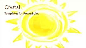  Presentation with sun cartoon - Slides having sun painting on white background background and a cream colored foreground