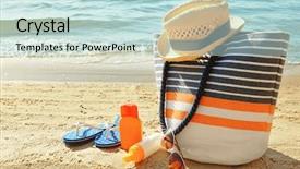  Presentation with sea sun - Theme enhanced with sun protection set background and a sky blue colored foreground