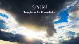  Presentation with heavenly ights - Amazing slides having sun rain - heavenly scene stormy skies backdrop and a  colored foreground