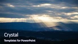  Presentation with sun breaking through clouds - Beautiful presentation design featuring few ripe pumpkin cutting harvest backdrop and a red colored foreground