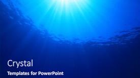  Presentation with water sun - Presentation theme enhanced with sun-rays-in-blue-water background and a black colored foreground