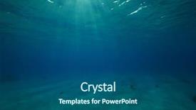  Presentation with ocean - Presentation theme with sun rays in the ocean background and a dark gray colored foreground