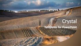  Presentation with modern agriculture icons and field - Amazing PPT layouts having sun rays light brown - autumn landscape - textured agricultural backdrop and a violet colored foreground