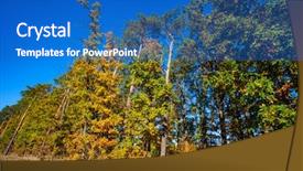  Presentation with light rays - Audience pleasing slides consisting of sun rays light brown - fall landscape colorful fall nature backdrop and a teal colored foreground