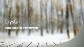  Presentation with forest winter - PPT theme featuring sun rays light brown - wood textured backgrounds background and a gray colored foreground