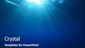  Presentation with ocean surface - PPT layouts featuring sun rays on the ocean background and a dark gray colored foreground