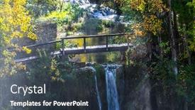  Presentation with sun - Slide set consisting of sun-rays-over-a-wooden background and a tawny brown colored foreground