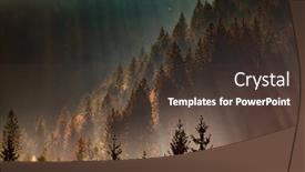  Presentation with pine forest - Audience pleasing presentation consisting of sun-rays-through-misty-pine backdrop and a tawny brown colored foreground