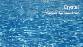  Presentation with water sun - PPT theme consisting of sun reflected in the water of the swimming pool background and a teal colored foreground