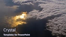  Presentation with flight - Colorful PPT theme enhanced with sun-reflection-in-mediterranean backdrop and a wine colored foreground