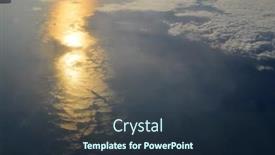  Presentation with flight - Amazing slide deck having sun-reflection-in-mediterranean backdrop and a tawny brown colored foreground