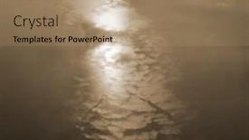  Presentation with flight - PPT theme enhanced with sun-reflection-in-mediterranean background and a coral colored foreground