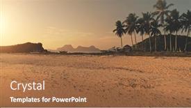  Presentation with nature sun trees - Amazing presentation having sun-sand-beach-at-ocean backdrop and a red colored foreground