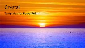  Presentation with horizon - Presentation having sun set - horizon background and a gray colored foreground