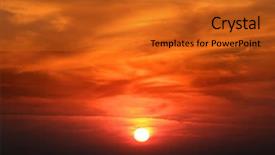  Presentation with sky sun - Presentation enhanced with sun set and bright orange background and a gold colored foreground