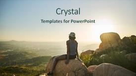  Presentation with mountain top - Cool new presentation theme with sun set with san diego backdrop and a lemonade colored foreground