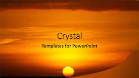  Presentation with sun - Cool new presentation design with sun setting into the ocean backdrop and a gray colored foreground